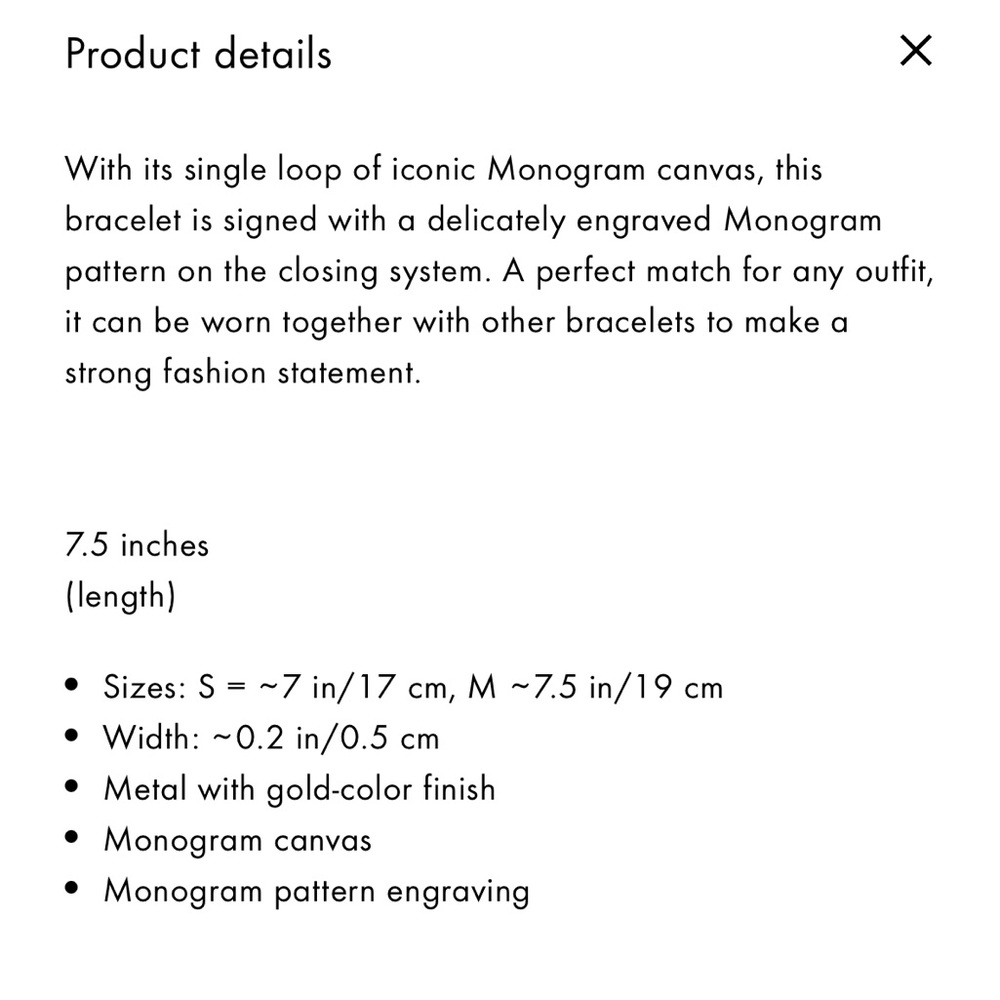 Louis Vuitton Continental bracelet - Picture 2 of 2